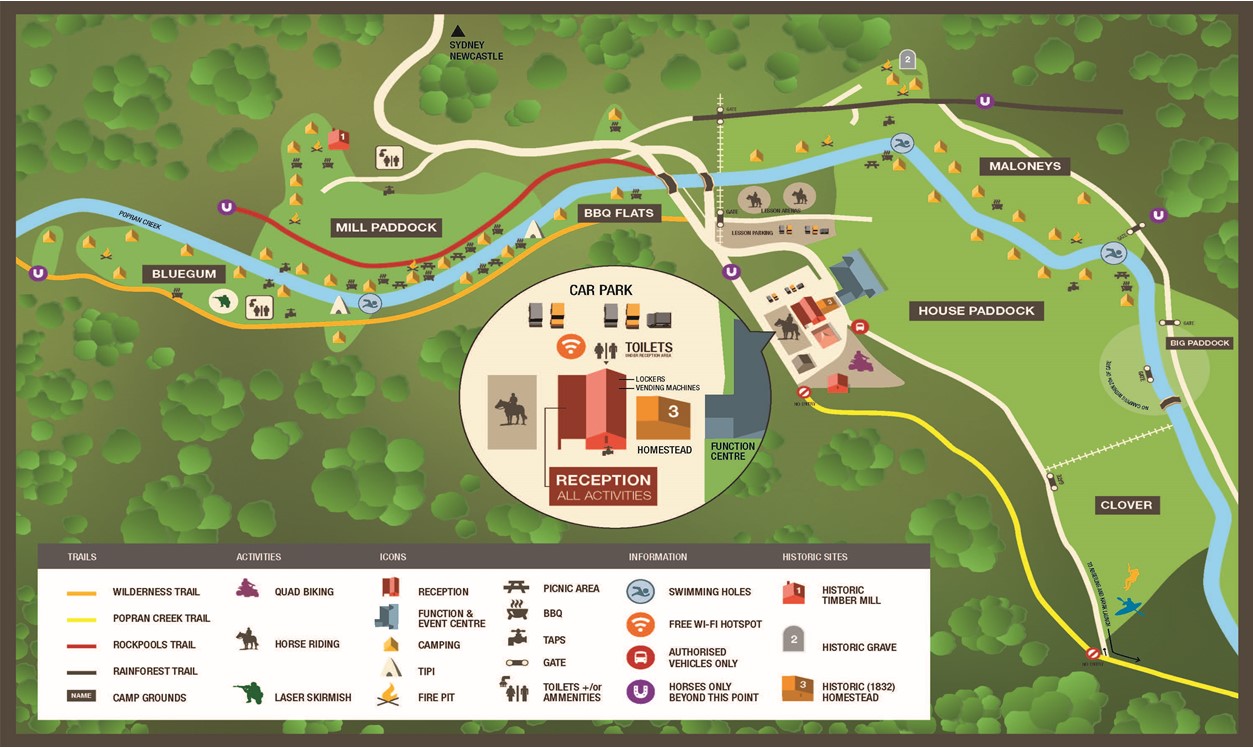 Glenworth Valley Wilderness ADventures Map