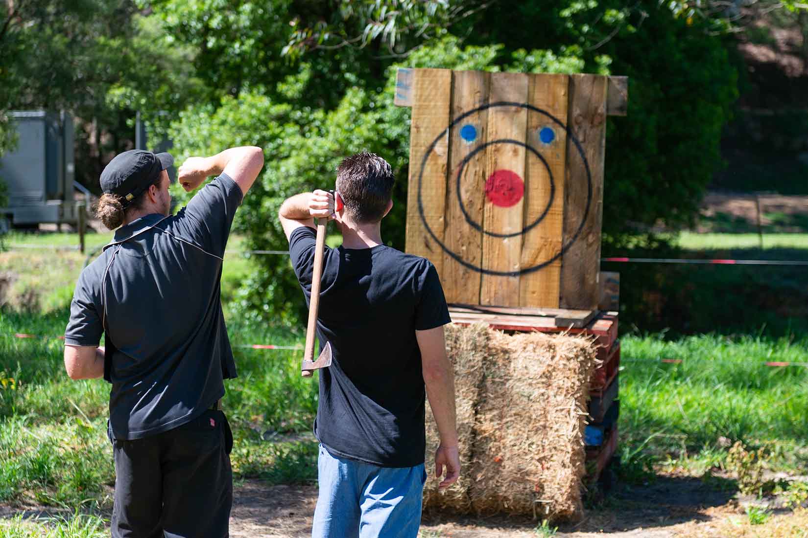 Outdoor Axe Throwing in Sydney 20mins From Hornsby
