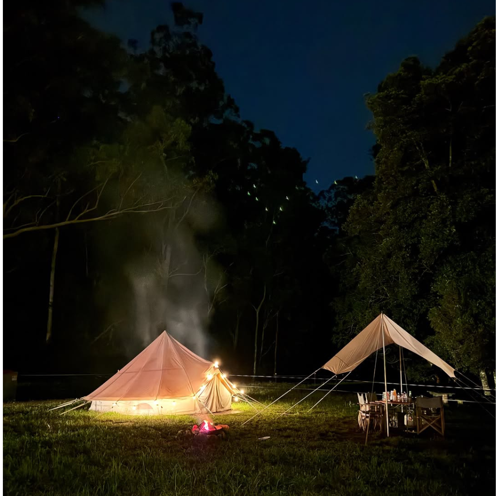 Simple Pleasures Glamping Co glamping tents at Glenworth Valley Campground