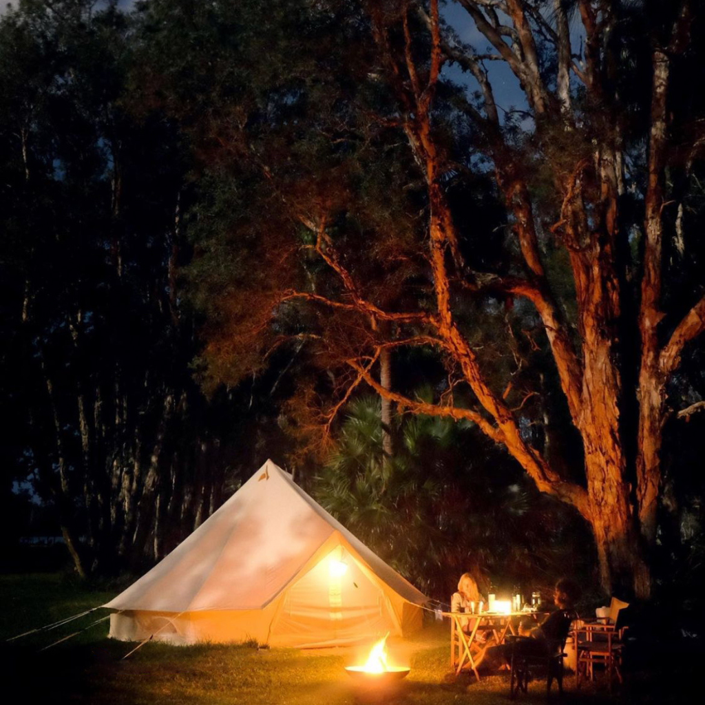 Simple Pleasures Glamping Co glamping tents at Glenworth Valley Campground