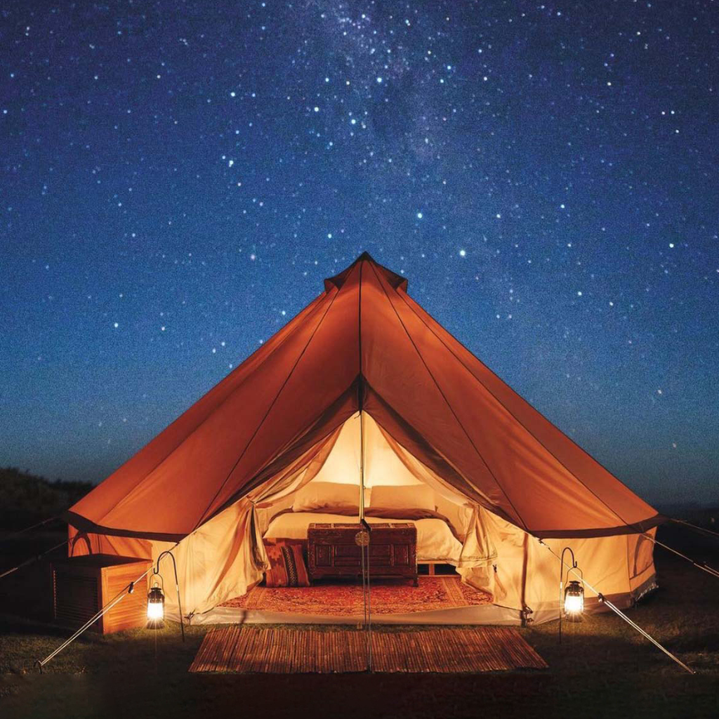 Simple Pleasures Glamping Co glamping tents at Glenworth Valley Campground