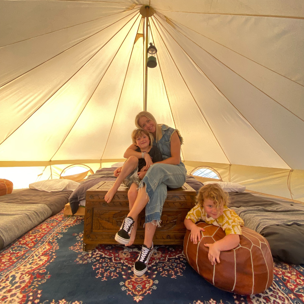 Simple Pleasures Glamping Co glamping tents at Glenworth Valley Campground