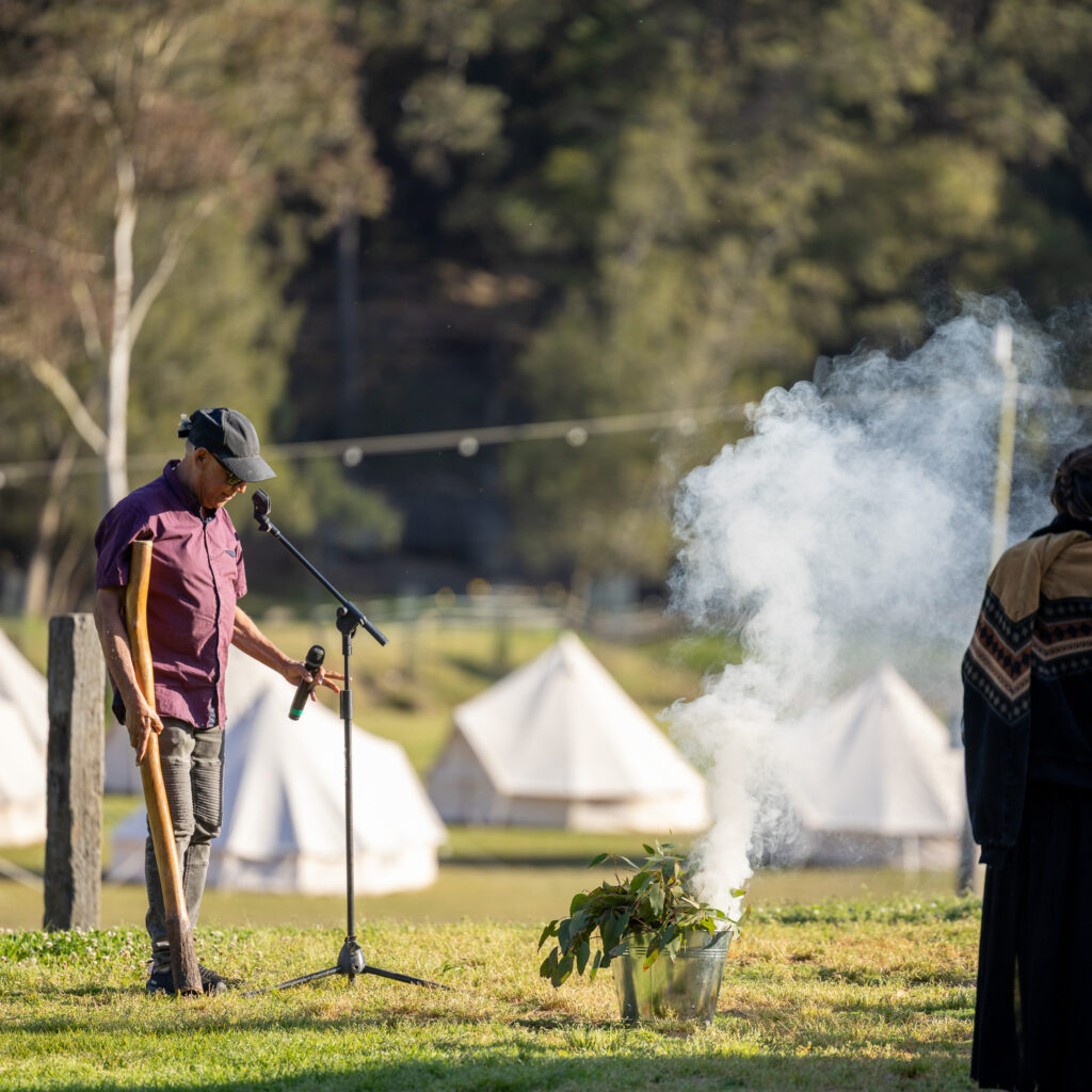 Smoking Ceremony cultural experiences at Glenworth Valley Wilderness Adventures