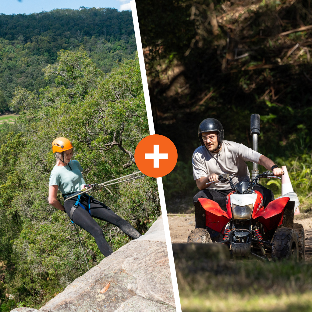 Abseiling and quad biking package Glenworth Valley Wilderness Adventures